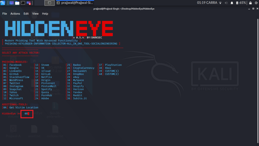 [Instagram Hack]HiddenEye- -Hacking -Instagram-With- -Kali-Linux-2020-10