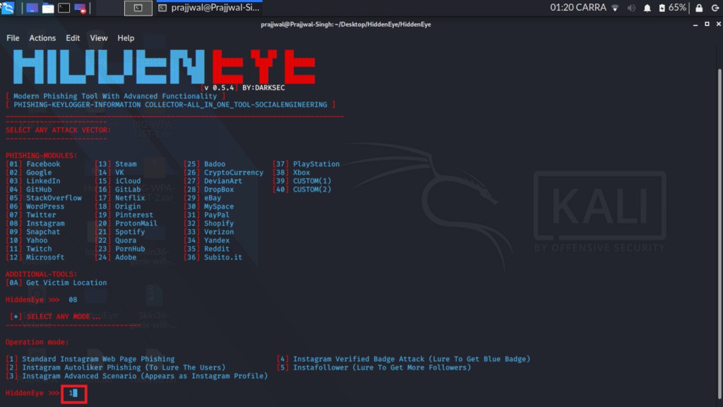 [Instagram Hack]HiddenEye- -Hacking -Instagram-With- -Kali-Linux-2020-10