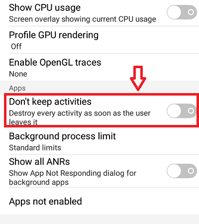 Don't-keep-activities-bittu-tech-developer-options