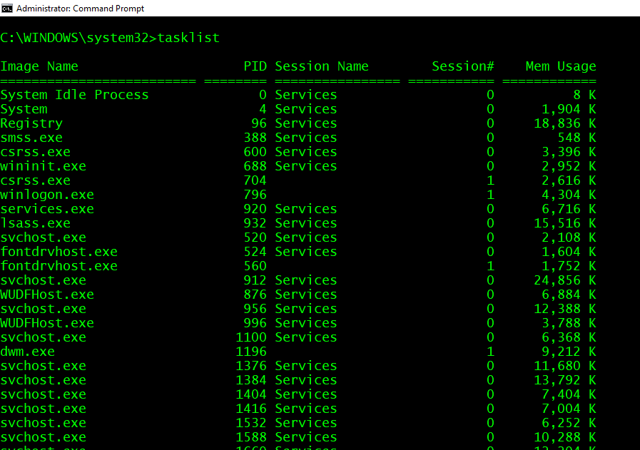 cmd command list