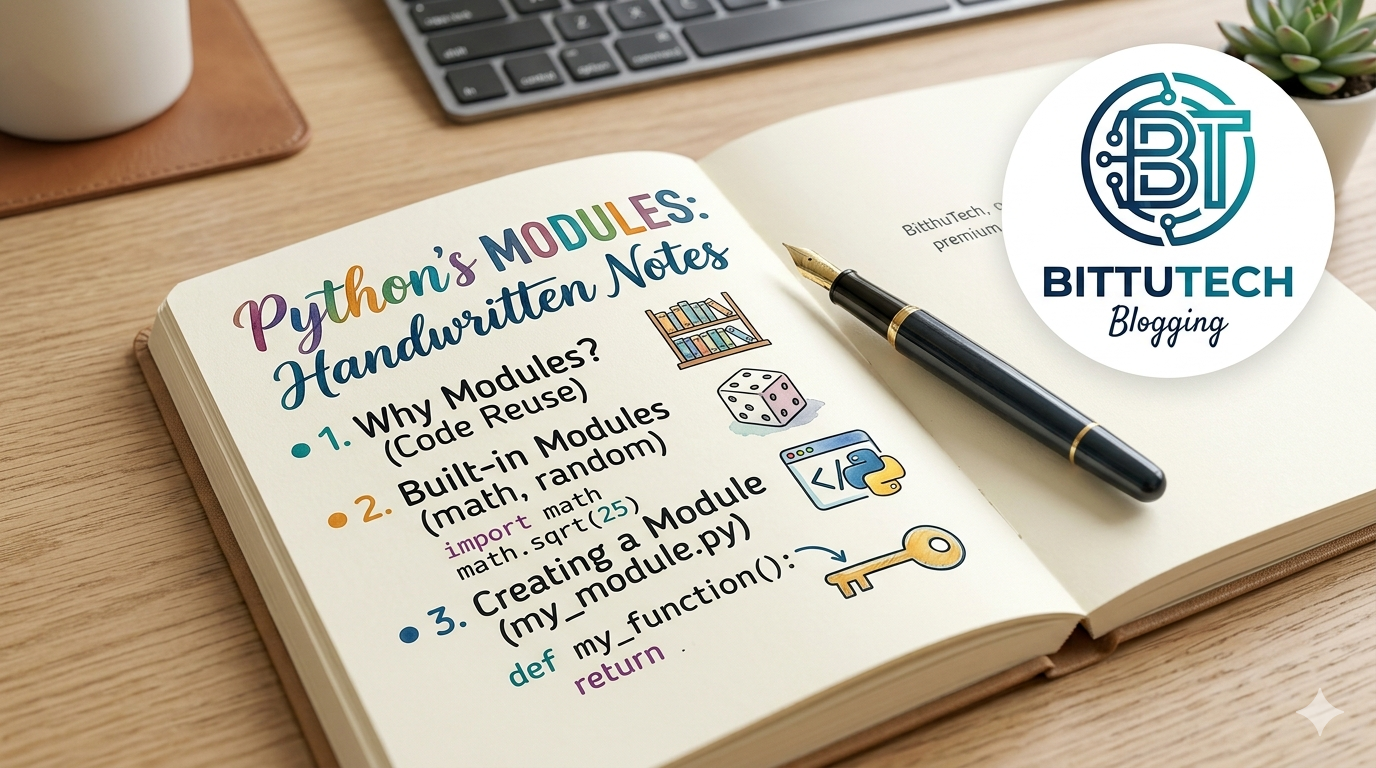 You are currently viewing Python Modules Handwritten Notes | Import Modules & Packages