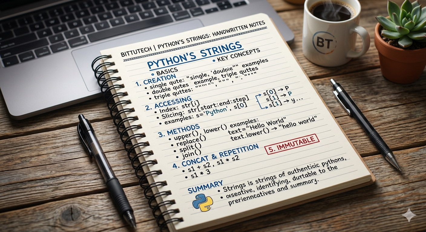 You are currently viewing Python Strings Handwritten Notes | String Functions & Methods