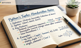 Python Tuples Handwritten Notes | Tuple Operations & Examples