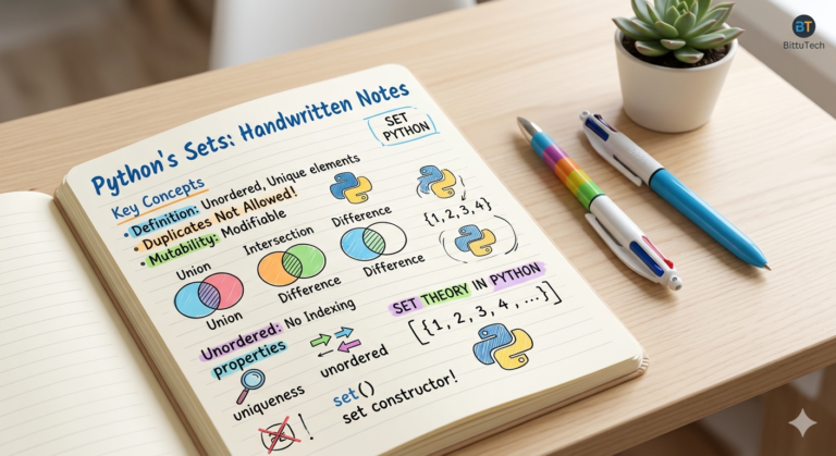 Read more about the article Python Sets Datatype Handwritten Notes | Set Operations & Methods