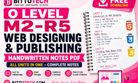 O Level M2-R5 Web Designing & Publishing Notes PDF – Free Download