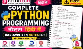 Python Programming Notes in Hindi PDF – Handwritten Notes Free Download