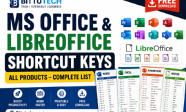 Download Windows, Tally Prime, MS Office & LibreOffice Keyboard Shortcut Keys Images – Free